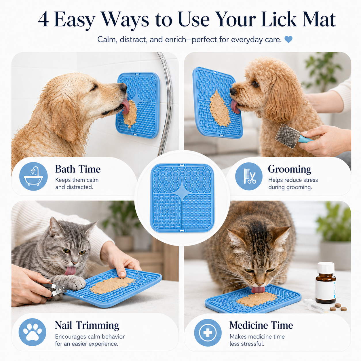 Petvara Waterproof Slow Feeder Lick Mat